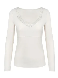 Jessica Simpson Abbey Sweatheart Top In < Tops & Tees