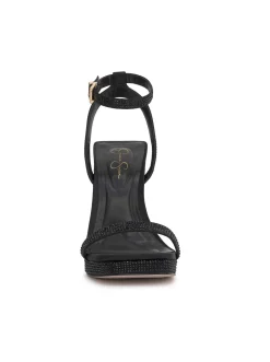 Jessica Simpson Adonia High Heel In Black Shimmer< Sandals