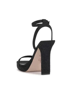 Jessica Simpson Adonia High Heel In Black Shimmer< Sandals