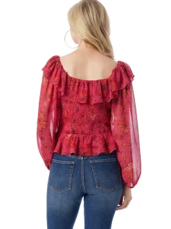 Jessica Simpson Aki Blouse In Outlines Blossoms< Tops & Tees