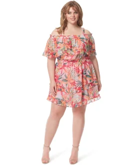 Jessica Simpson Amaya Ruffle Dress In Floral Canopy< Dresses