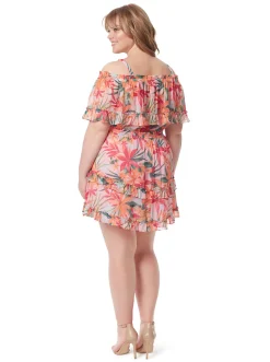 Jessica Simpson Amaya Ruffle Dress In Floral Canopy< Dresses