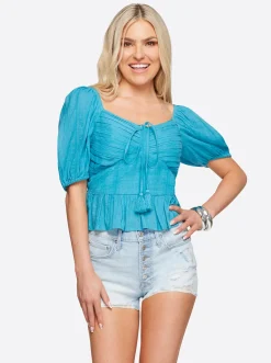 Jessica Simpson Ami Halter Top In < Tops & Tees