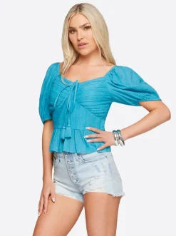 Jessica Simpson Ami Halter Top In < Tops & Tees