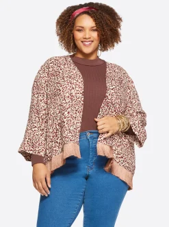 Jessica Simpson Anya Cropped Duster In < Jackets, Blazers & Kimonos|Tops & Tees