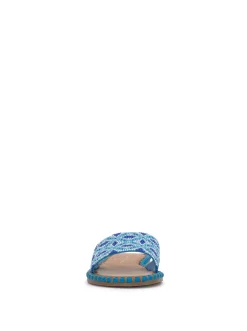 Jessica Simpson Bibiani Beaded Sandal In Blue< Flats|Sandals