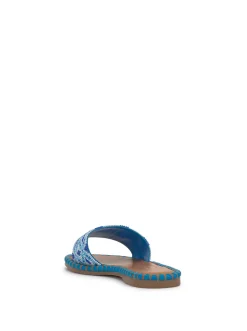 Jessica Simpson Bibiani Beaded Sandal In Blue< Flats|Sandals