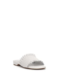 Jessica Simpson Camessa Smocked Sandal In White< Flats|Sandals