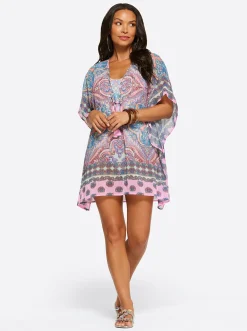 Jessica Simpson In Rio Cover Up In Cool Multi< Swim|Cover Ups