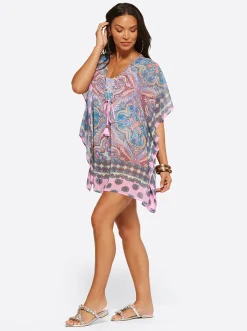 Jessica Simpson In Rio Cover Up In Cool Multi< Swim|Cover Ups
