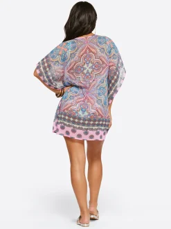 Jessica Simpson In Rio Cover Up In Cool Multi< Swim|Cover Ups