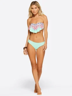 Jessica Simpson In Rio Handkerchief Bandeau In Cool Multi< Swim|Two Piece Swim
