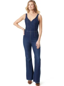 Jessica Simpson Colleen Jumpsuit In Blue Flame< Denim|Jumpsuits & Rompers