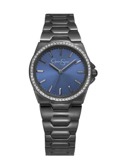 Jessica Simpson Crystal Bezel Bracelet Watch In < Watches