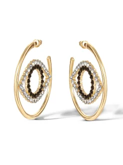 Jessica Simpson Crystal Eye Hoop Earrings< Earrings