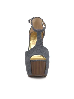 Jessica Simpson Dany T-strap Platform Sandal In Denim< Platforms|Sandals