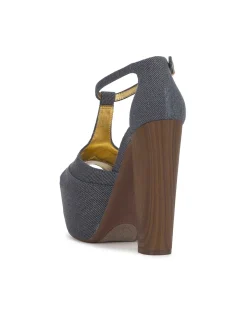 Jessica Simpson Dany T-strap Platform Sandal In Denim< Platforms|Sandals