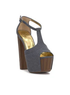 Jessica Simpson Dany T-strap Platform Sandal In Denim< Platforms|Sandals