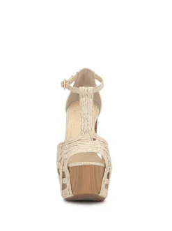 Jessica Simpson Delei T-Strap Platform Sandal In White< Platforms|Sandals