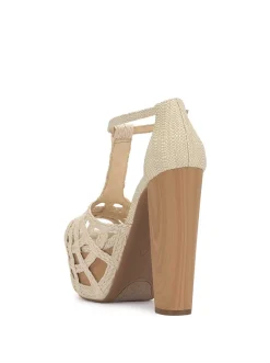 Jessica Simpson Delei T-Strap Platform Sandal In White< Platforms|Sandals