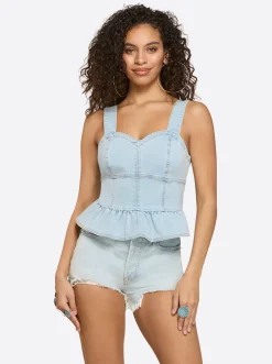 Jessica Simpson Denim Bustier In < Denim