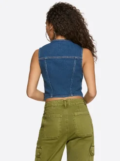 Jessica Simpson Denim Vest In < Denim