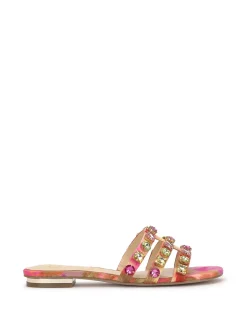 Jessica Simpson Detta Sandal In Red Combo< Flats|Sandals