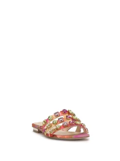 Jessica Simpson Detta Sandal In Red Combo< Flats|Sandals