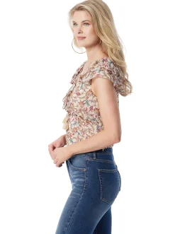 Jessica Simpson Dixie Cropped Blouse In < Tops & Tees
