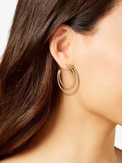 Jessica Simpson Double Hoop Earrings< Earrings