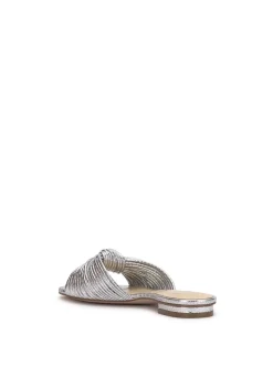 Jessica Simpson Dydra Knotted Flat Sandal In Silver< Flats|Sandals