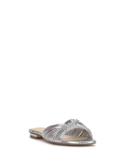 Jessica Simpson Dydra Knotted Flat Sandal In Silver< Flats|Sandals