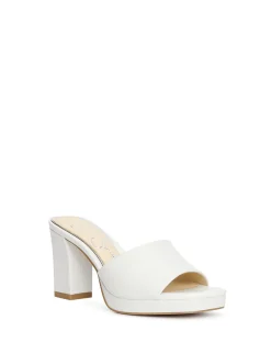 Jessica Simpson Elyzza High Heel Slide In White< Platforms|Slides & Mules