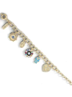 Jessica Simpson Evil Eye Charm Bracelet< Bracelets
