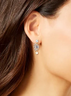 Jessica Simpson Evil Eye Dangle Earrings< Earrings