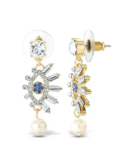 Jessica Simpson Evil Eye Dangle Earrings< Earrings