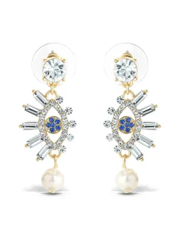 Jessica Simpson Evil Eye Dangle Earrings< Earrings