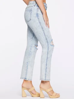 Jessica Simpson Flirt High Rise Straight Crop In < Denim