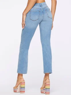 Jessica Simpson Flirt High Rise Straight Crop In < Denim