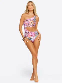 Jessica Simpson One Piece In Pink Multi< Swim|One Piece Swim