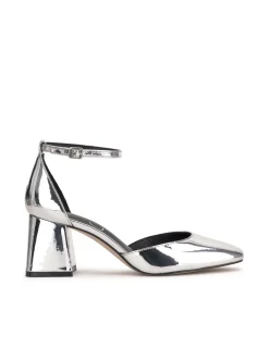 Jessica Simpson Fulian Block Heel Pump In Silver< Pumps