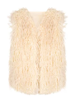 Jessica Simpson Fur Vest In < Tops & Tees