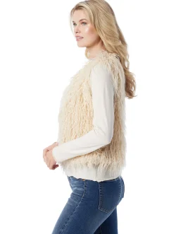 Jessica Simpson Fur Vest In < Tops & Tees