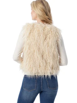 Jessica Simpson Fur Vest In < Tops & Tees