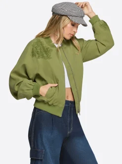 Jessica Simpson Fynn Bomber Jacket In < Jackets, Blazers & Kimonos|Sweaters