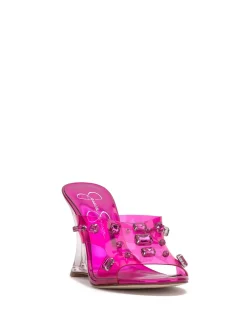 Jessica Simpson Ganisa Lucite Wedge In Pink< Sandals|Wedges