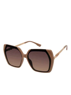 Jessica Simpson Geometric Metal Temple Sunglasses In < Sunglasses