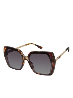 Jessica Simpson Geometric Metal Temple Sunglasses In < Sunglasses