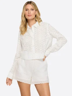 Jessica Simpson Giana Button Up Shirt In < Sets|Tops & Tees