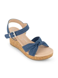 Jessica Simpson Girls' Asha Knot Wedge Sandals In <Kids Kids